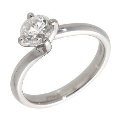 Pre-Owned Plarinum 1.00ct Diamond Solitaire Twist Ring