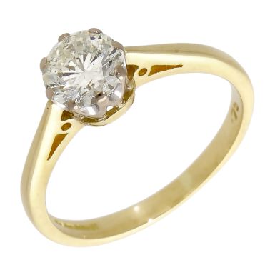 Pre-Owned 18ct Yellow Gold 0.75ct Diamond Solitaire Ring