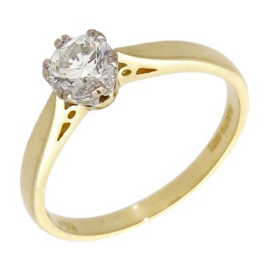 Pre-Owned 18ct Yellow Gold 0.50ct Diamond Solitaire Ring