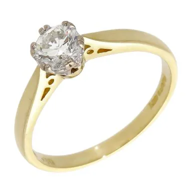 Pre-Owned 18ct Yellow Gold 0.50ct Diamond Solitaire Ring