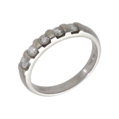 Pre-Owned 9ct White Gold 0.33ct Diamond 5 Stone Eternity Ring