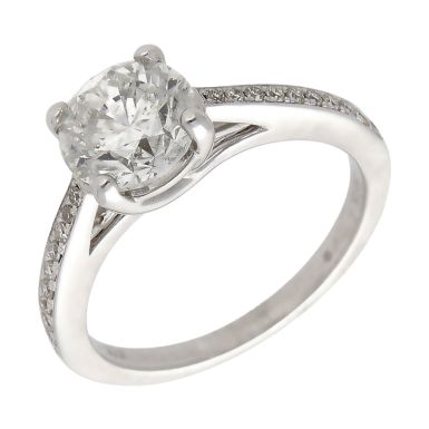 Pre-Owned 18ct Gold 2.15ct Total Weight Diamond Solitaire Ring