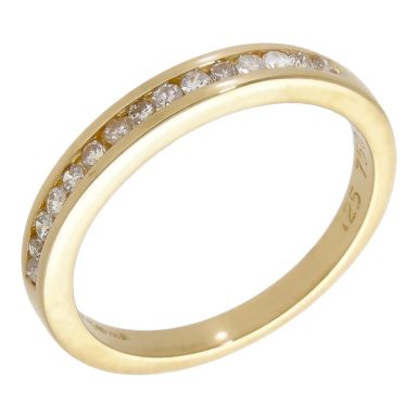 Pre-Owned 18ct Yellow Gold 0.25ct Diamond Half Eternity Ring