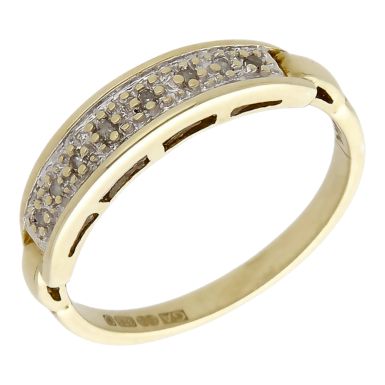 Pre-Owned 9ct Yellow Gold Diamond Half Eternity Ring