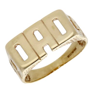 Pre-Owned 9ct Yellow Gold Dad Ring