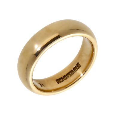 Pre-Owned 9ct Yellow Gold 6mm Wedding Band Ring