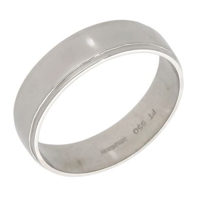 Pre-Owned Platinum Edged 5mm Wedding Band Ring