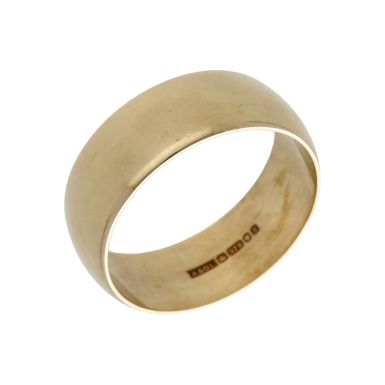 Pre-Owned 9ct Yellow Gold 8mm Wide Wedding Band Ring
