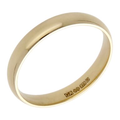 Pre-Owned 9ct Yellow Gold 4mm Wedding Band Ring