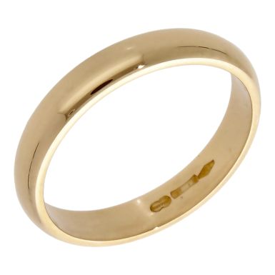 Pre-Owned 18ct Yellow Gold 4mm Wedding Band Ring