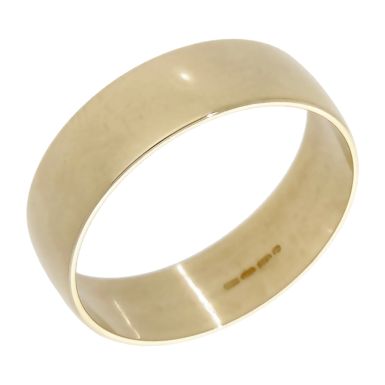 Pre-Owned 9ct Yellow Gold 6mm Plain Wedding Band Ring