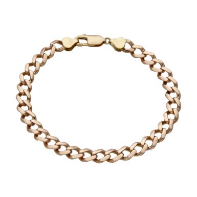 Pre-Owned 9ct Yellow Gold 8.75" Curb Bracelet