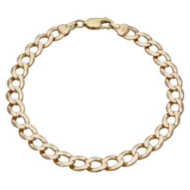 Pre-Owned 9ct Yellow Gold 9" Curb Bracelet