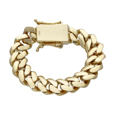 Pre-Owned 9ct Yellow Gold 6" Heavy Curb Bracelet