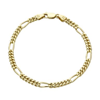 Pre-Owned 14ct Yellow Gold 7.5" Figaro Bracelet