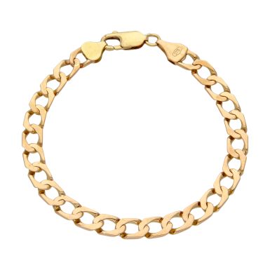 Pre-Owned 9ct Yellow Gold 8.5" Curb Bracelet