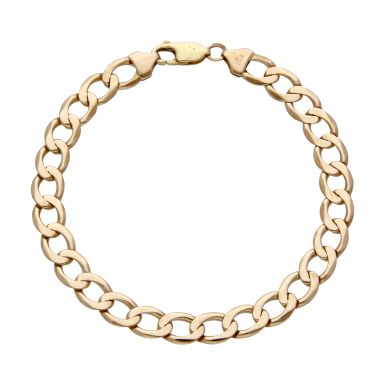 Pre-Owned 9ct Yellow Gold 8" Curb Bracelet