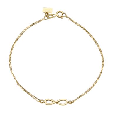 Pre-Owned 14ct Yellow Gold 7" Infinity Link Belcher Bracelet