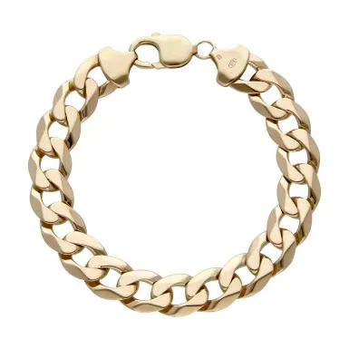 Pre-Owned 9ct Yellow Gold 8" Heavy Curb Bracelet