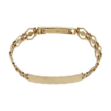 Pre-Owned 9ct Yellow Gold 7" Open Link ID Bracelet