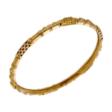 Pre-Owned High Carat Fancy Patterned Push-On Bangle