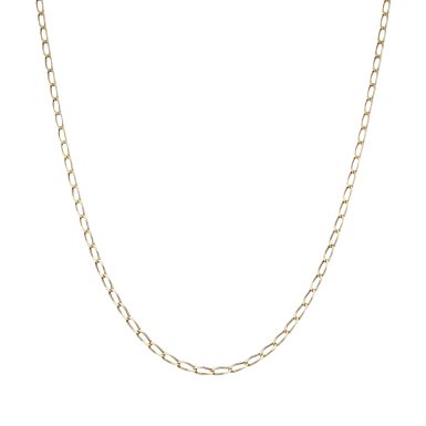 Pre-Owned 9ct Yellow Gold 19" Open Oval Curb Link Chain Necklace