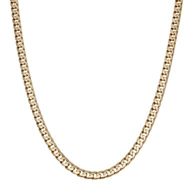 Pre-Owned 9ct Yellow Gold 26" Solid Curb Chain Necklace