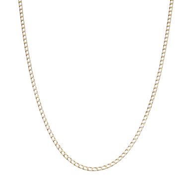 Pre-Owned 9ct Yellow Gold 20" Square Curb Chain Necklace