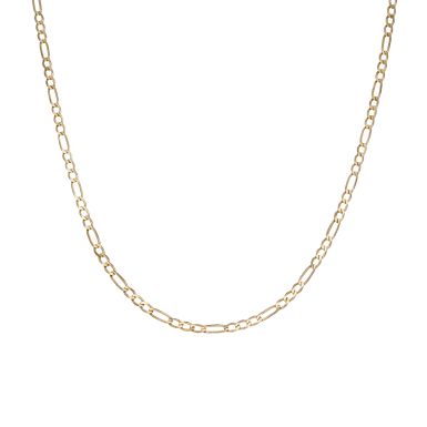 Pre-Owned 9ct Yellow Gold 16" Solid Figaro Link Bracelet