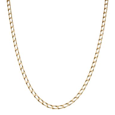 Pre-Owned 9ct Yellow Gold 21" Square Curb Chain Necklace
