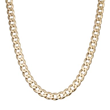 Pre-Owned 9ct Yellow Gold 22" Heavy Curb Chain Necklace