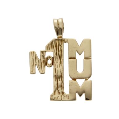 Pre-Owned 9ct Yellow Gold No.1 Mum Pendant