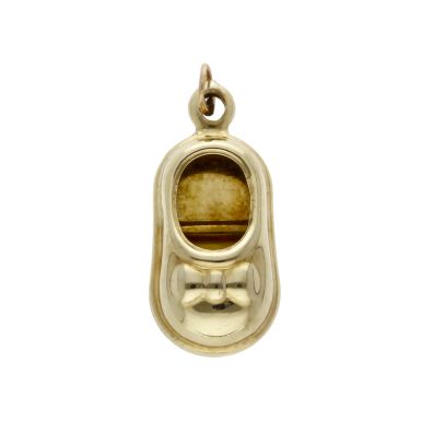 Pre-Owned 9ct Yellow Gold Hollow Baby Shoe Charm