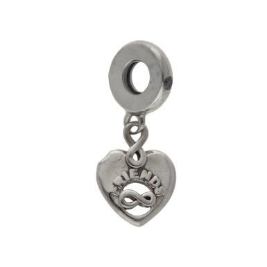 Pre-Owned Pandora Silver Friends Forever Heart Dangle Charm
