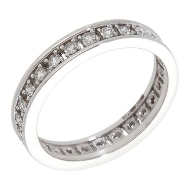 New 18ct White Gold 0.50ct Diamond Full Eternity Band Ring