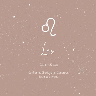 Silver Leo Horoscope Pendant & Chain