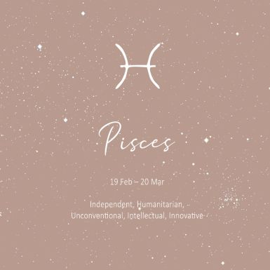 Silver Pisces Horoscope Pendant & Chain