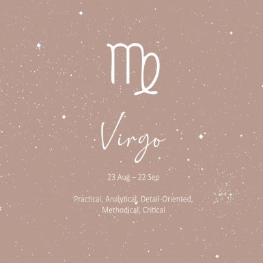 Silver Virgo Horoscope Pendant & Chain