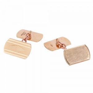 9ct Patterned Chain Cufflinks