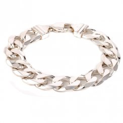 Pre-Owned Silver 8 Curb Link Bracelet