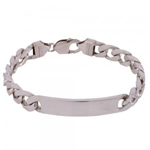 Silver Curb Link I.D. Bracelet
