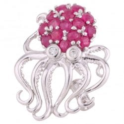 brooch, diamond, octopus, pendant, unique, jewellery